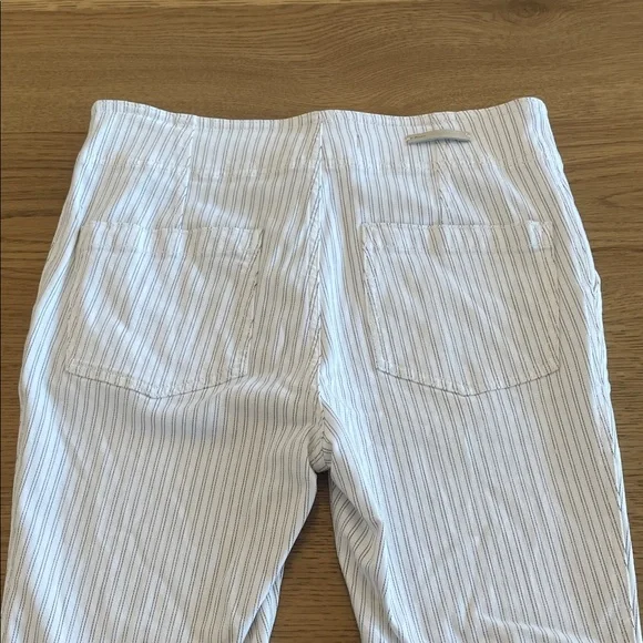 Pilcro Anthropologie Women’s High Rise Skinny Pants White Gray Stripes Size 28 - Picture 9 of 15
